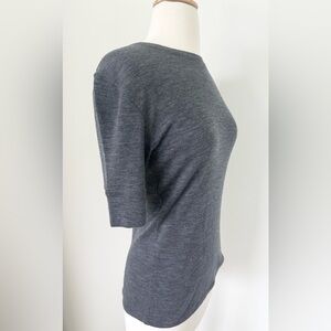 Vince Women’s Heather Gray Sweater 3/4 Sleeve Cashmere Blend Stretchy